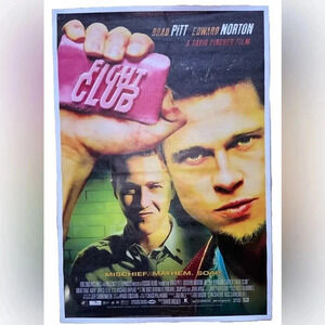 Fight Club - Canvas  Poster - 17”w x 24.5”h 👊🤛🤜🤛👊🤛👊🤜👊🤛👊🤜🤛👊🧼 🤫